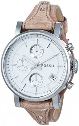 Fossil Damen-Armbanduhr Chronograph Quarz Leder ES3625 -